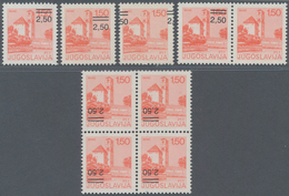 Jugoslawien: 1980. Tourism Definitives, Provisional Issue. 2.50 On 1.50 D Pale Red (Bihac), Perf 13 - Other & Unclassified