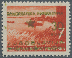 Jugoslawien - Volksrepubliken 1945: Kroatien: 1945 (1-21 Mar). SPLIT ISSUE. Values Of The Croatian P - Kroatië