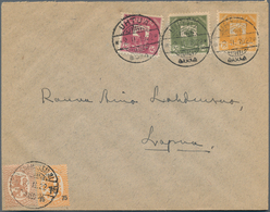 Karelien: 1922 Cover Franked With 40 P Red-violet, 50 P Green And 75 P Yellow From Uhtua Via Suomuss - Lettres & Documents