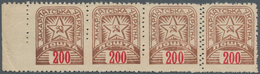 Karpaten-Ukraine: 1945 (June). Definitves, "SOVIET STAR". Variety, 200(F) Red And Brown, Perf L11 1/ - Ucraina