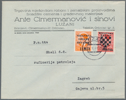 Kroatien: 1941. Printed Business Envelope To SHELL Co. Zagreb Branch, Franked 0,50 D Orange Of 1st C - Croatie