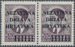 Kroatien: 1941. 1st Croation Provisional Issue. 5.50 D Dull Violet, Comb Perf 12 1/2. Mint Never Hin - Croatia