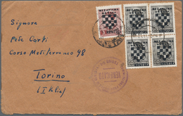 Kroatien: 1942. Brown Envelope To Italy, Correctly Franked With 4D And Paid With 0,25 D Brown-black - Kroatië