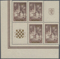 Kroatien: 1941. Provisional Issue. Prepared But Nut Issued Jugoslavian Stamps For The Philatelic Exh - Kroatië