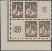 Kroatien: 1941. Provisional Issue. Prepared But Nut Issued Jugoslavian Stamps For The Philatelic Exh - Croacia