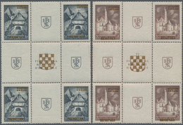 Kroatien: 1941. Provisional Issue. Prepared But Nut Issued Jugoslavian Stamps For The Philatelic Exh - Croatie