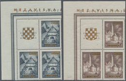 Kroatien: 1941. Gold Provisionals. Prepared But Nut Issued Jugoslavian Stamps For The Philatelic Exh - Croatie