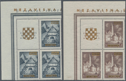 Kroatien: 1941. Gold Provisionals. Prepared But Nut Issued Jugoslavian Stamps For The Philatelic Exh - Kroatien