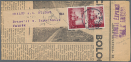 Kroatien: 1942. Two Homemade Newspaper Wrappers (made Of Contemporary Newspaper Waste), Both Address - Croatia
