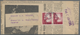 Kroatien: 1942. Two Homemade Newspaper Wrappers (made Of Contemporary Newspaper Waste), Both Address - Croazia