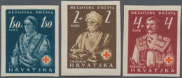 Kroatien: 1941. Red Cross. National Costumes. Fine Mint Set Of Three. - Croazia