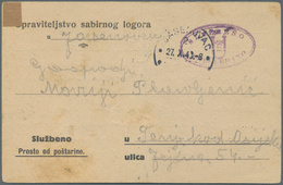 Kroatien: 1943 . Jasenovac Camp. General Form (name Of Camp In Manuscript), To An Address In TENJE, - Kroatië