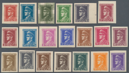 Kroatien: 1943-44. Dr. Ante Pavelic (“Poglavnik” - State President). Mint Never Hinged Set Of Twenty - Kroatië