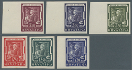 Kroatien: 1943 (13 Dec). Honouring Rudger Boskovic (Astronomer). The Complete Run Of COLOUR TRIALS, - Croatia