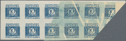 Kroatien - Portomarken: 1942 (5 Aug). Postage Due. Variety 10 K Deep Blue, IMPERF. Mint Never Hinged - Kroatië