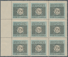 Kroatien - Portomarken: 1943. Postage Due. 0,5 K Grey-brown And Light Blue. Perforated L 12 X 10. Mi - Kroatien