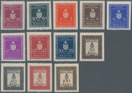 Kroatien - Dienstmarken: 1942/1944. Officials. Slection Of 12 Values, Eleven Of Them Only Perforated - Croazia