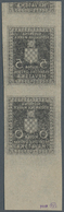 Kroatien - Dienstmarken: 1942. Officials. 25 B, 50 B And 75 B Black, Imperforated, Thin Grey Paper, - Croatie