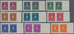Kroatien - Dienstmarken: 1943/1944: Officials. 20b Claret, 50 B Slate Grey, 75 B Green, 1 K Orage-br - Croatie