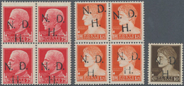 Kroatien - Besonderheiten: 1944, Primosten Local Overprint, 75c. Red "Vittorio Emanuele" Block Of Fo - Croatia