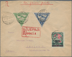 Lettland: 1921, Registered Airmail From LIBAU (LIEPAJA) 7.8.21 Via Riga-Königsberg With Airmail Conf - Lettonia