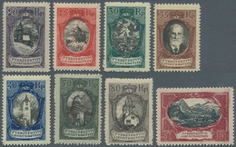 Liechtenstein: 1921, Freimarken: Landschaften, Gebäude Und Fürst Johann II., 8 Werte, Taufrische Pos - Otros & Sin Clasificación