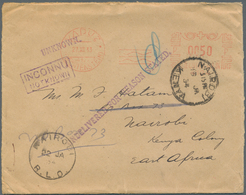 Liechtenstein: 1933, 50 Rp. Freistempel (1. Type) Auf Umschlag Adressiert Nach Nairobi, Kenia. Mit D - Other & Unclassified