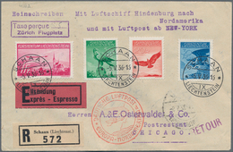 Liechtenstein: 1936. LZ 129/LIECHTENSTEIN 1 NAF. Briefbesonderheit Als R-Expressbrief Mit Seltener A - Sonstige & Ohne Zuordnung