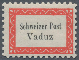 Liechtenstein - Botenpost Vaduz-Sevelen: 1918, (10 H.) Rot/schwarz, Gebührenzettel Vierseitig Gezähn - Altri & Non Classificati