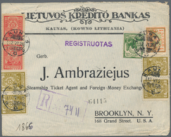 Litauen: 1926. "Lithuanian Credis Bank, Kaunas" Impred Envelope Toa Naddress In BROOKLYN, NEW YORK, - Lituania