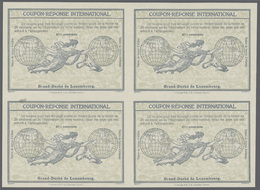 Luxemburg - Ganzsachen: 1911. International Reply Coupon 37½ Centimes (Rom Type) In An Unused Block - Entiers Postaux