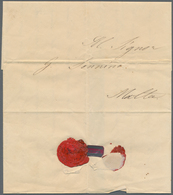 Malta - Vorphilatelie: 1845, Quarantine Camp, Entire Lettersheet Dated "Lazzaretto Di Malta 21 Maggi - Malte