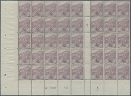 Monaco: 1919, War Orphans 2+3c. Lilac In A Block Of 40 From Lower Left Corner With Gutter Between (m - Ongebruikt