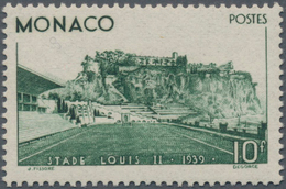 Monaco: 1938 First Souvenir Sheet 10f. Plus 1939 10f. Green, Both Mint Never Hinged, The S/s With A - Nuovi