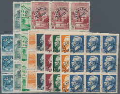 Monaco: 1945/1951, PRE-CANCELS Set Of Ten Different Stamps Incl. 60c. Coat Of Arms, Views Of Monaco - Ongebruikt