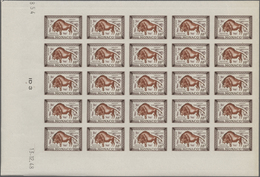 Monaco: 1949, 100th Birthday Of Prince Albert I. Complete Set Of Eight In IMPERFORATE Blocks Of 25 F - Ongebruikt