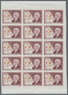 Monaco: 1963, Birth Centenary Of Pierre De Coubertin, 1fr. Imperforate Block Of 15, Unmounted Mint, - Neufs