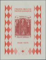 Monaco: 1973, 25 Years Red Cross Of Monaco IMPERFORATE Miniature Sheet, Mint Never Hinged And Scarce - Unused Stamps