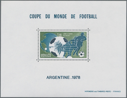 Monaco: 1978, Football World Championship Argentina Perforated Special Miniature Sheet, Mint Never H - Nuevos