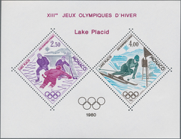 Monaco: 1980, Summer Olympics Moscow And Winter Olympics Lake Placid Set Of Two Special Miniature Sh - Ongebruikt