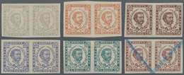 Montenegro: 1898. Prince Nicholas. New Values. 1n Grey-blue, 20 N Orange-brown, 30 N Brown-purple, 5 - Montenegro