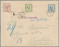 Montenegro - Ganzsachen: 1893. 10 N Blue (better Shade) Prince Nicholas Stationey Envelope 157x126 ( - Montenegro