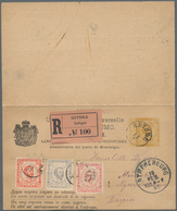 Montenegro - Ganzsachen: 1897. 2n Ochre/buff Prince Nicholas Double Stationery Card (head Type I, Pl - Montenegro