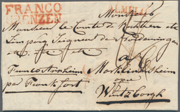 Niederlande - Vorphilatelie: 1820, Sealed Folded Letter With Two Liner FRANCO /GRENZEN And ALMELO (b - ...-1852 Voorlopers