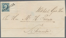 Niederlande: 1852, 5 Cent Plate I Position 50, Very Fine With Wide Margins All Around Tied By VERY R - Autres & Non Classés