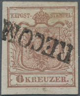 Österreich: 1950, 6 Kreuzer Braun Entwertet Mit Klarem "RECOM"-L1 (Recomandirt), Die Marke Ist Farbf - Altri & Non Classificati