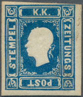 Österreich: 1858, (1,05 Kr/So) Blau Zeitungsmarke, Ungebraucht Mit Vollem Originalgummi, Farbfrisch, - Altri & Non Classificati