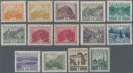 Österreich: 1929/1930. Landschaften. 14 Werte Postfrisch, Kompletter Satz, Selten. - Other & Unclassified