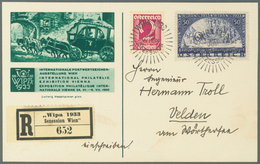 Österreich: 1933 (26.6.), WIPA-Postkarte (Postkutsche) Mit WIPA-Faser Und 2 Gr. Freimarke Als Einsch - Otros & Sin Clasificación