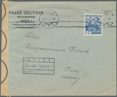 Österreich: 1934, 60 G Ultramarin Volkstrachten, EF Auf Brief Von WIEN, 24 III 38, Mit Verschlussban - Other & Unclassified